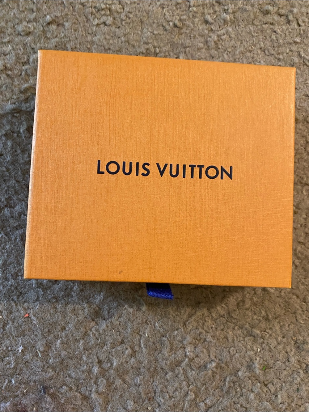 Louis Vuitton Orange and Blue Gift Box with Ribbon